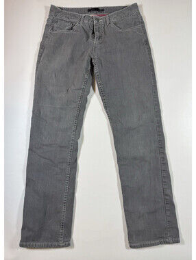 Prana Jeans Women’s Size 6 Gray Flannel Lined Straight Mid Rise Pants